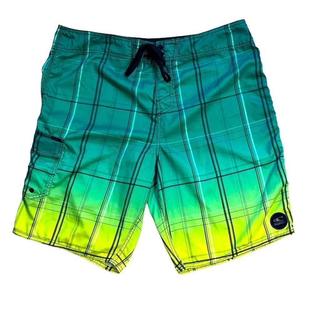 ONeill board shorts/swim Black, Green, Yellow SZ 38